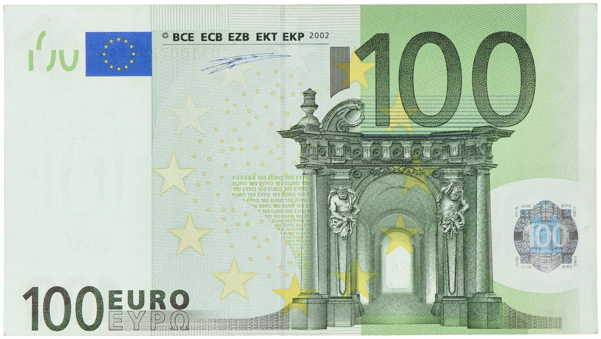 Nederland. 100 euro. Misdruk. Type 2002. - Prachtig.