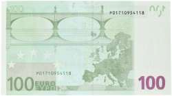 Nederland. 100 euro. Misdruk - droppel op hologram. Type 2002. - UNC.