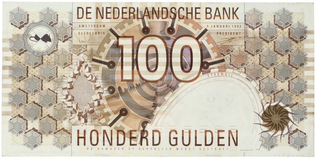 Nederland. 100 gulden. Misdruk. Type 1992. - Zeer Fraai +.