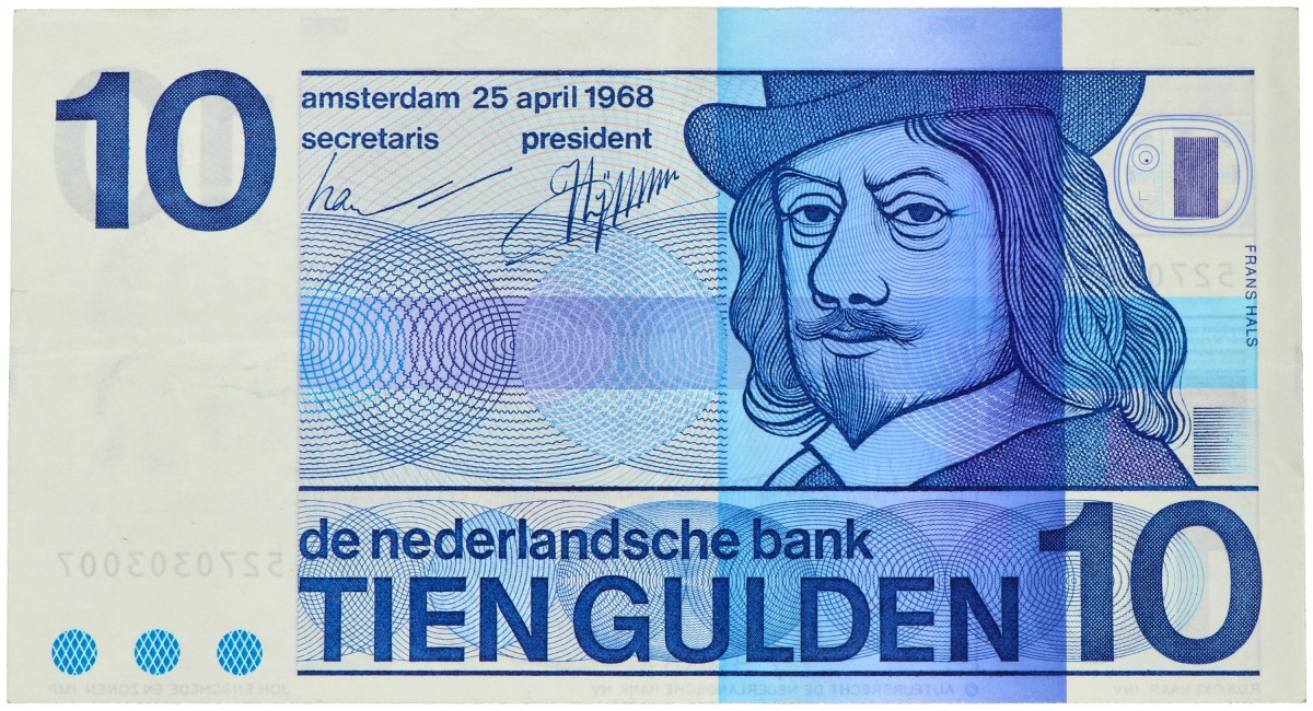 Nederland. 10 gulden. Misdruk. Type 1968. - Zeer Fraai.