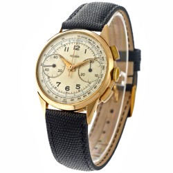 Jaeger Chronograph 18K. Vintage - Heren polshorloge. 