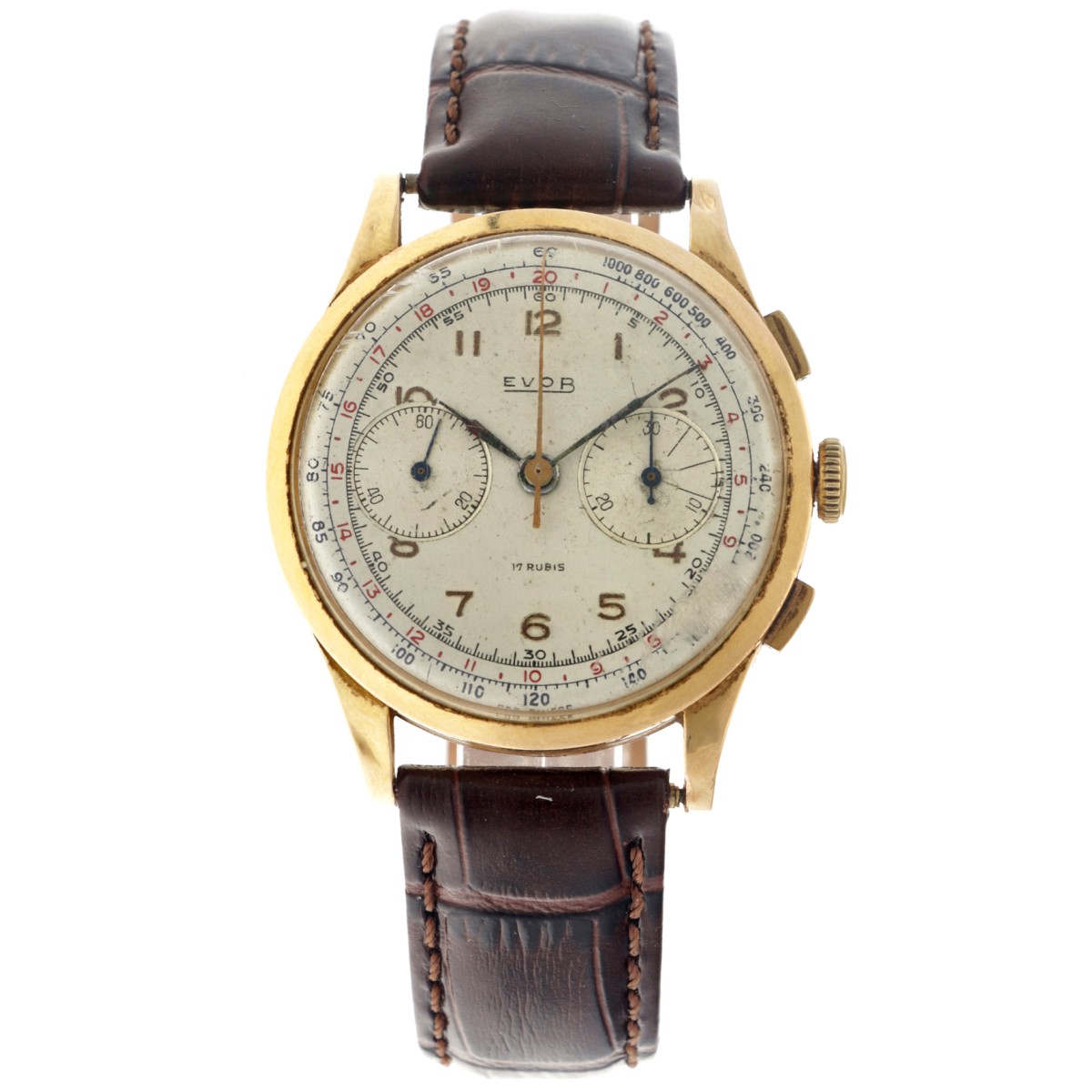 No Reserve - Evob Chronograph Suisse 18K. - Heren polshorloge. 