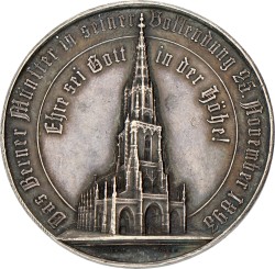 Switzerland. Bern. 1893. Completion of the Berner münster Thurm.