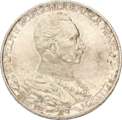 No reserve - German States. Prussia. Wilhelm II. 3 Mark. 1913 A.