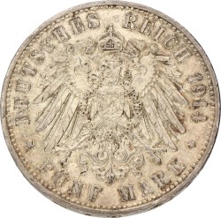 German States. Prussia. Wilhelm II. 5 Mark. 1914 A.