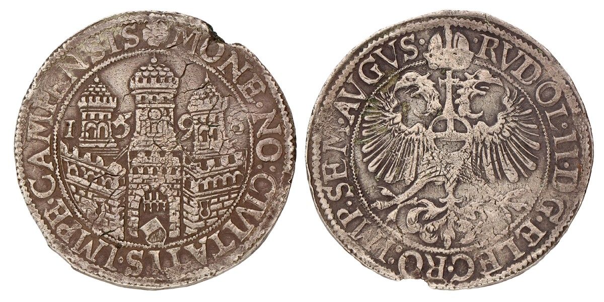 Arendrijksdaalder. Rudolf II. 1598. Zeer Fraai -.