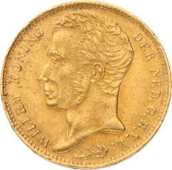 10 Gulden. Willem I. 1825 B. Zeer Fraai +.