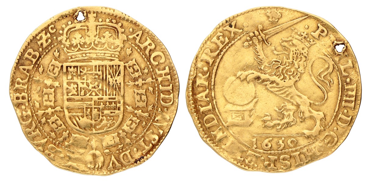 Soeverein. Brabant. Filips IV. 1650. Zeer Fraai -.