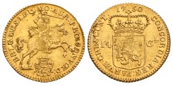 Gouden rijder van 14 gulden. West-Friesland. 1750. AU 55.