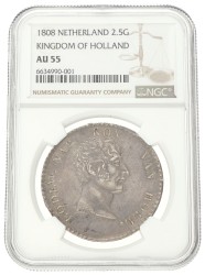 2½ Gulden. Lodewijk Napoleon. 1808. AU 55