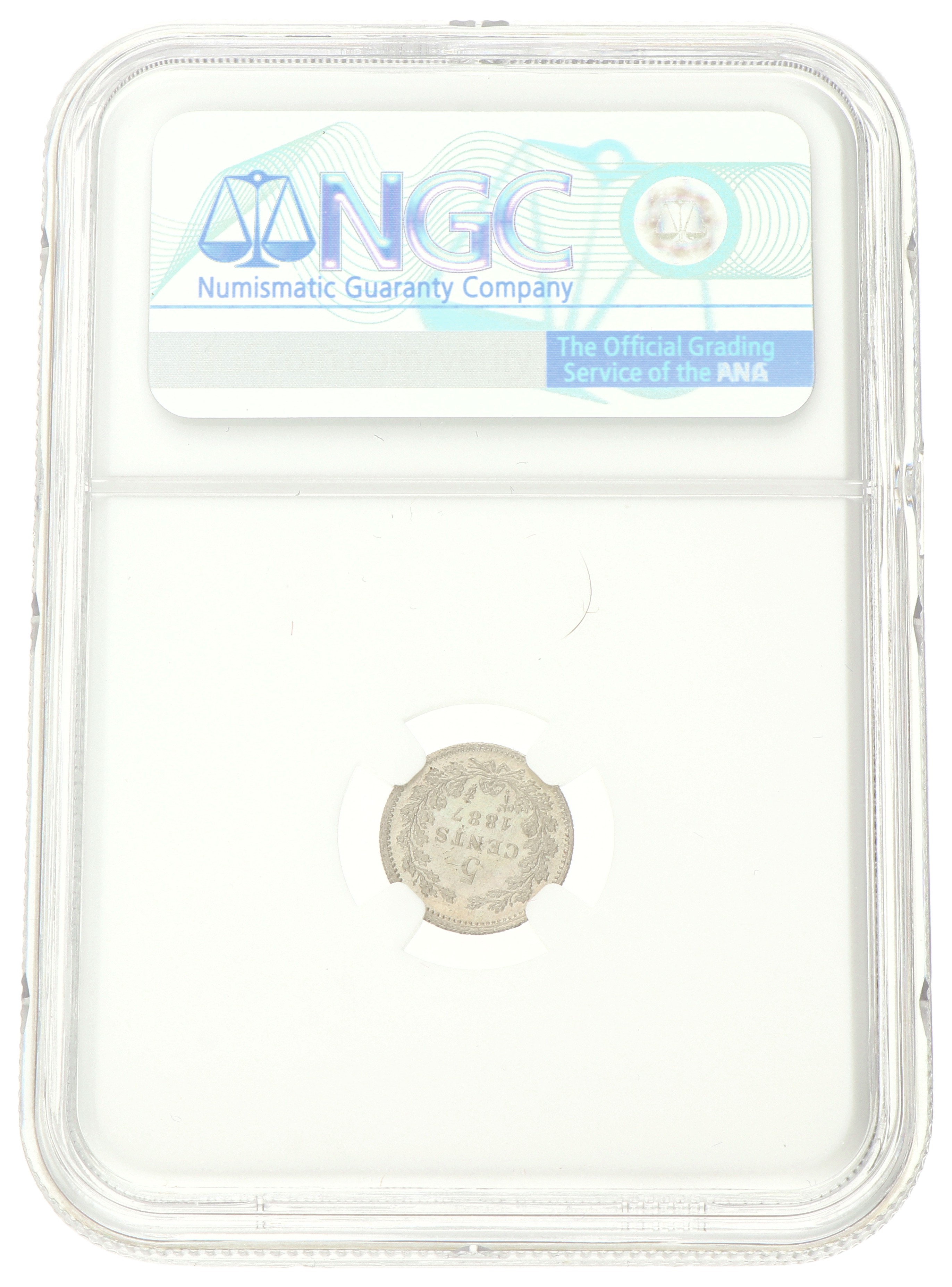 5 Cent. Willem III. 1887. MS 65.
