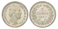 5 Cent. Willem III. 1887. MS 65.