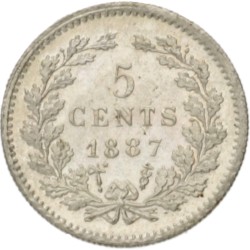 5 Cent. Willem III. 1887. MS 65.