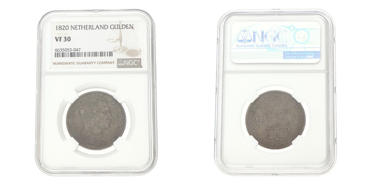 1 Gulden. Willem I. 1820. VF 30.