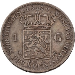 1 Gulden. Willem I. 1820. VF 30.
