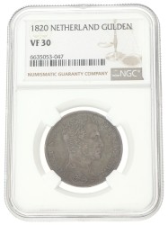 1 Gulden. Willem I. 1820. VF 30.