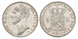 1 Gulden. Willem II. 1845. AU 58.