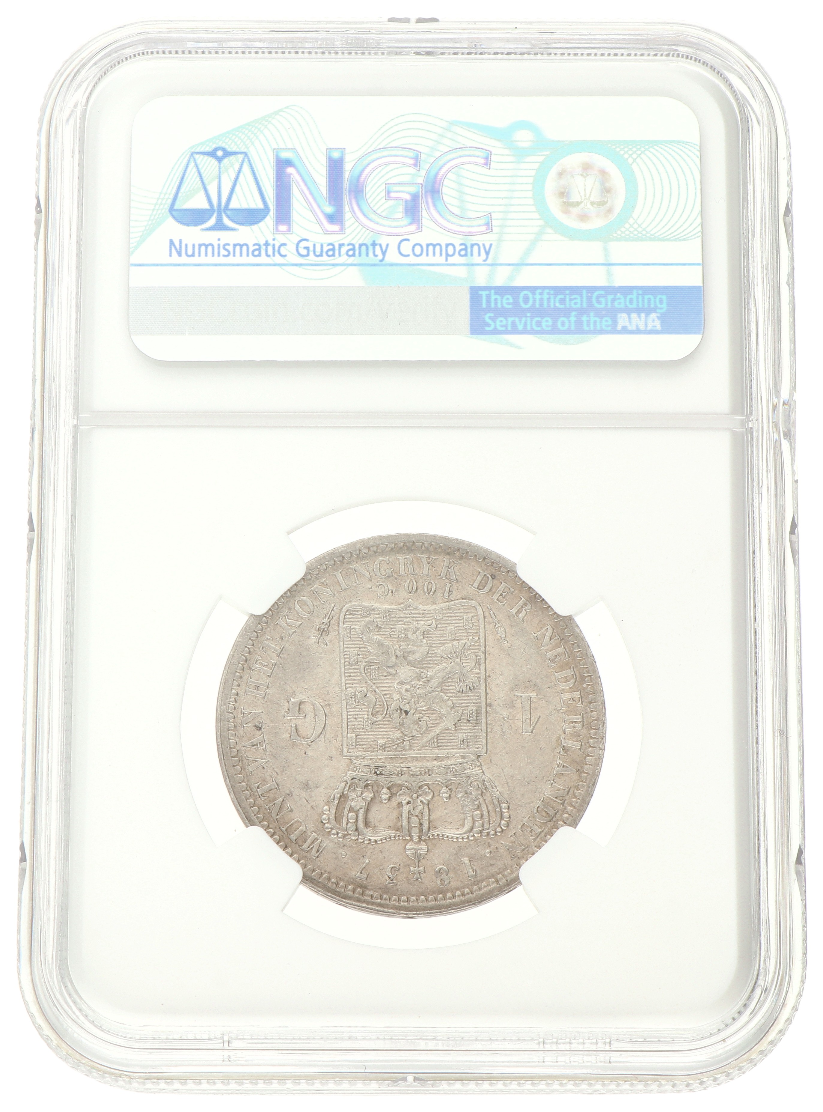 1 Gulden. Willem I. 1837. AU 58.
