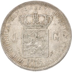 1 Gulden. Willem I. 1837. AU 58.