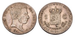 1 Gulden. Nederlands-Indië. Willem I. 1840. AU 55.