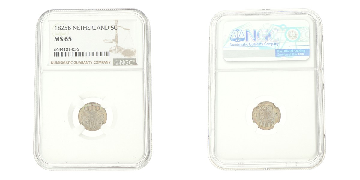 5 Cent. Willem I. 1825 B. MS 65.