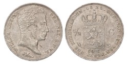 ½ Gulden. Willem I. 1829 B. MS 61.