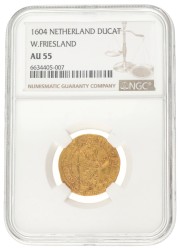 Gouden dukaat - Hongaars type. West-Friesland. 1604. AU 55.
