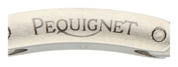 Pequignet geelgouden / stalen schakelarmband.