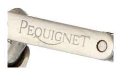 Pequignet geelgouden / stalen collier.