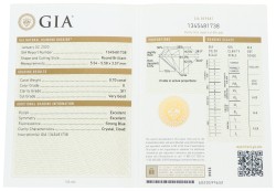 Baunat GIA-gecertificeerde 18K witgouden solitair ring bezet met 0.70 ct. diamant.