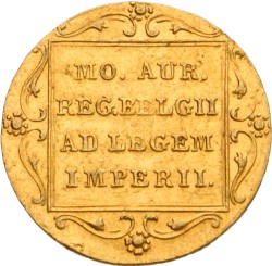 Gouden Dukaat. Willem I. 1828. AU details.