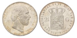 2½ Gulden. Willem III. 1874 met zwaard en schede. MS 63