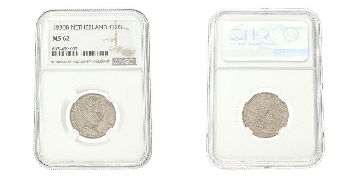 ½ Gulden. Willem I. 1830 B. MS 62 - TOP POP.
