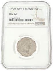 ½ Gulden. Willem I. 1830 B. MS 62 - TOP POP.