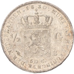 ½ Gulden. Willem I. 1830 B. MS 62 - TOP POP.