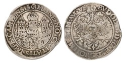 Rijksdaalder. Kampen. Rudolf II. 1596. VF 35.