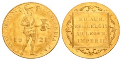 No reserve - Gouden dukaat. Wilhelmina. 1921. MS 62.