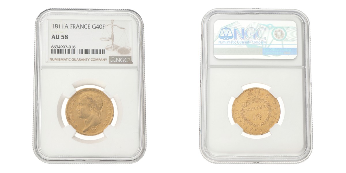 France. Empire. Napoleon. 40 Francs. 1811 A.