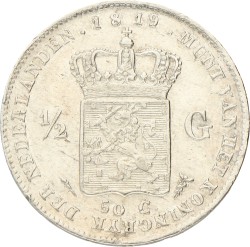 ½ Gulden. Willem I. 1819. Prachtig / UNC.