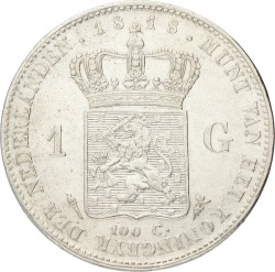 1 Gulden. Willem I. 1818. Zeer Fraai +.