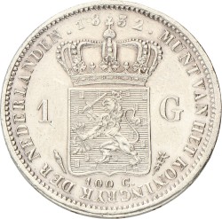 1 Gulden. Willem I. 1832. Zeer Fraai.