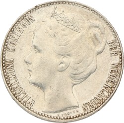 1 Gulden. Wilhelmina. 1905. Zeer Fraai.