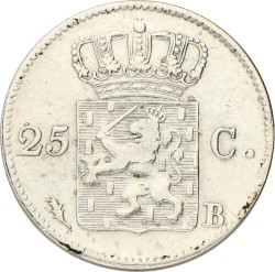 25 Cent. Willem I. 1829 B. Zeer Fraai / Prachtig.