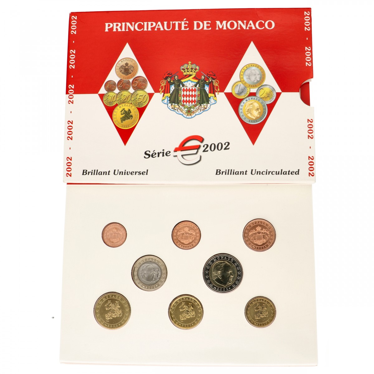 Monaco. Coinset in Blister. 2002.