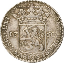No reserve - Zilveren dukaat. Zeeland. 1760. Zeer Fraai +.