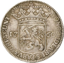 No reserve - Zilveren dukaat. Zeeland. 1760. Zeer Fraai +.