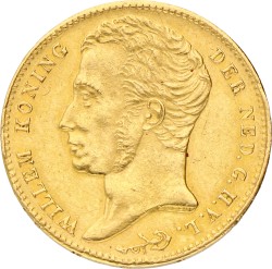 10 Gulden. Willem I. 1825 B. Prachtig.