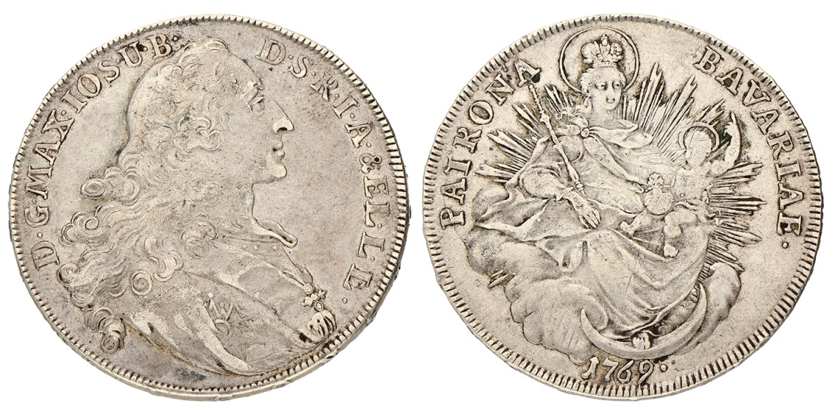 No reserve - German states. Bavaria. Maximilian III Joseph. 1769.