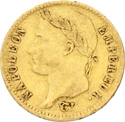 20 Francs. Napoleon. 1813 Vis. Zeer Fraai.