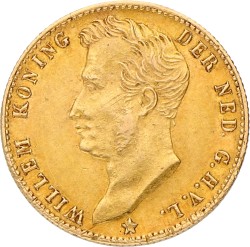 5 Gulden. Willem I. 1827 B (open). Zeer Fraai / Prachtig.